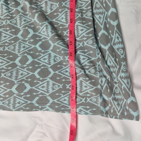 Patagonia West Ashley Sleeveless Organic Cotton Dress Blue Tribal Print M - Picture 9 of 9